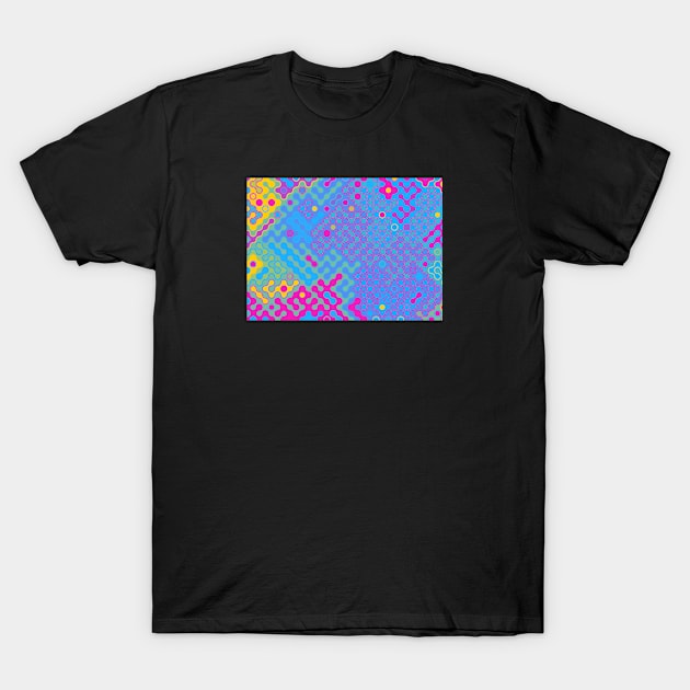 Pan Pride Abstract Rounded Circuits T-Shirt by VernenInk